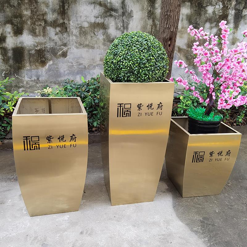 户外花盆 弧形花箱 LOGO 广场花钵 餐厅隔断 店面装饰 园林景观