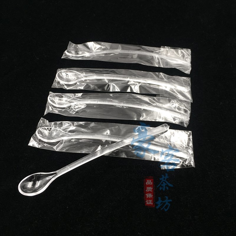 加厚一次性咖啡勺透明咖啡调棒复古咖啡更独立透明迷你咖啡搅拌勺