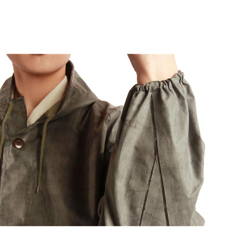 坑道服作业服工地劳保耐酸碱加厚防暴雨矿山隧道分体橡胶帆布雨衣