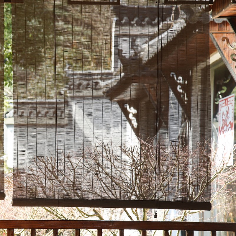 竹帘窗帘卷帘家用阳台遮阳帘客厅隔断竹帘子茶室阳光房中式装饰帘