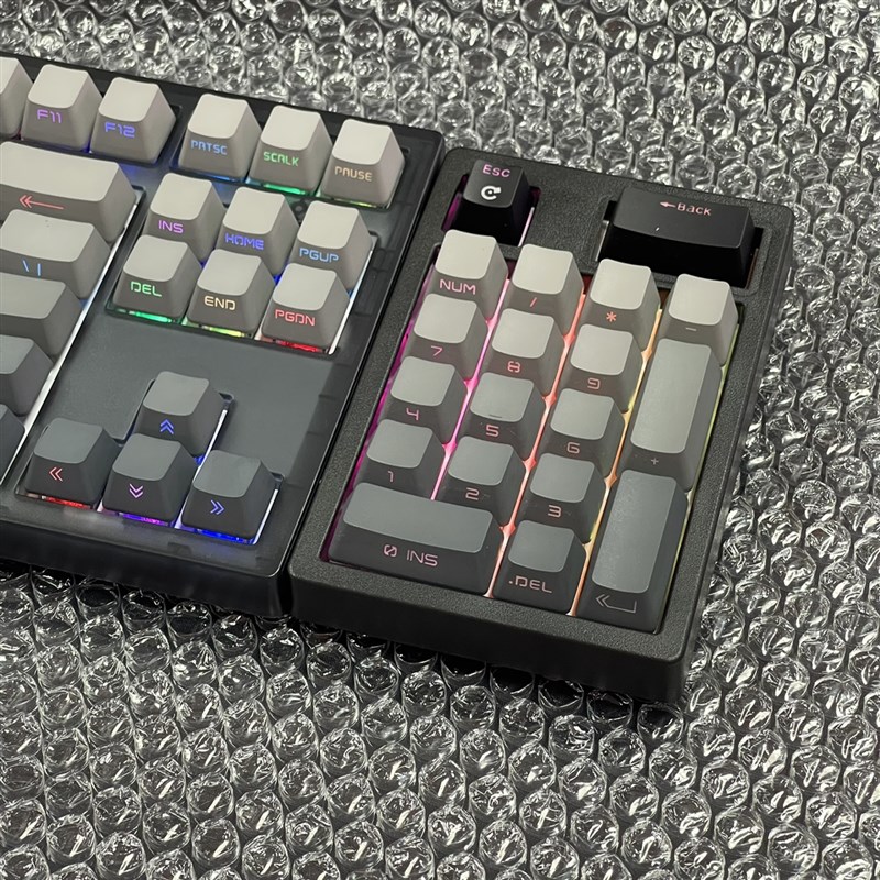 MK870黑曜石小数字键盘客制化套件19键机械键盘RGB热插拔三模2.4G
