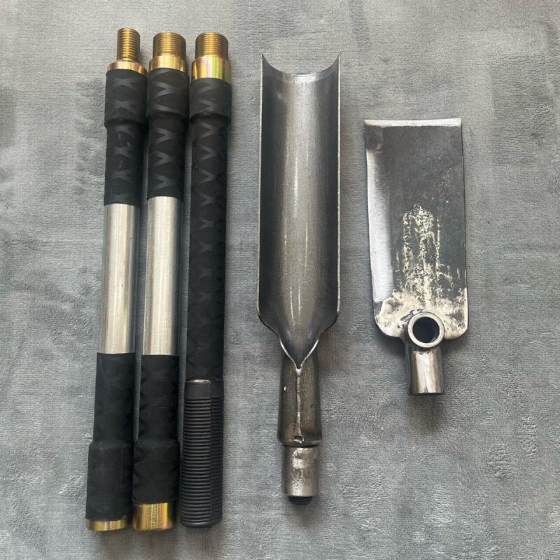 新款弹簧钢锻打多功能锄头三合一洛阳铲折叠农用家用挖洞工具专用