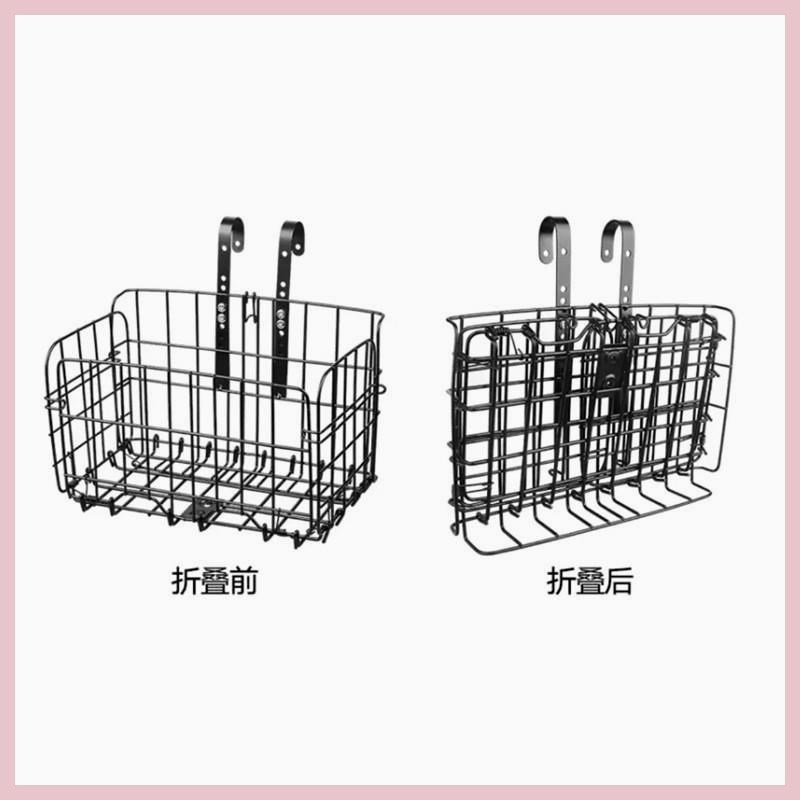 自行车车篮置物筐山地车后车框折叠挂篮后座架边框书包货架后侧篮