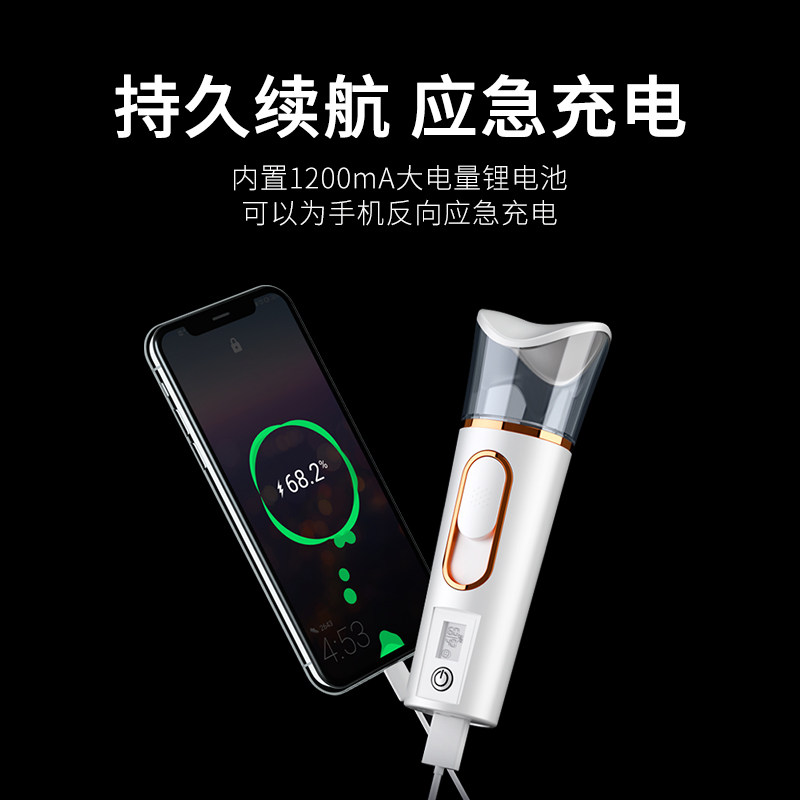 纳米注氧补水仪家用脸部保湿喷雾蒸脸器小型手持便携充电式美容仪