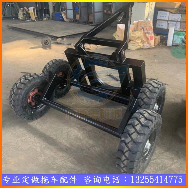 重型牵引平板拖车厂区物流叉车牵引运输平板拖挂车10吨20吨底盘