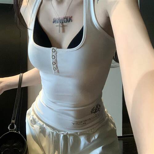 Via del sol*叠搭 三角杯内衣辣妹内搭美背吊带内搭辣妹背心