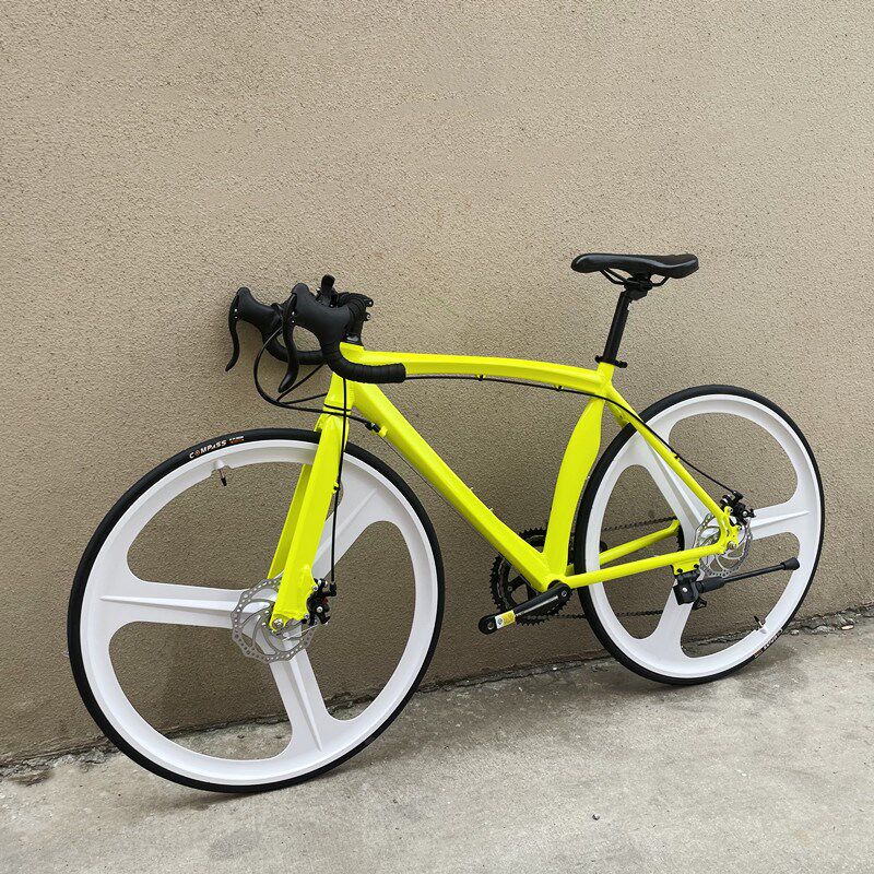 新款700C铝合金公路自行车变速双碟刹公路车学生城市公路赛自行车