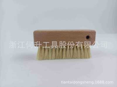 厂家生产榉木剑麻指甲刷，单面洗手刷工具刷指缝刷木制按摩刷