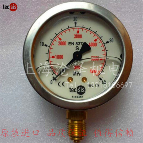 德国 tecsis机械耐震压力表63径向G1/4 P1454-40mpa  400bar