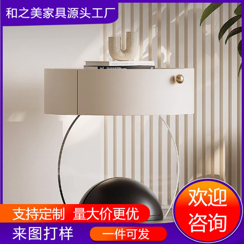 意式极简悬浮亚克力床头柜