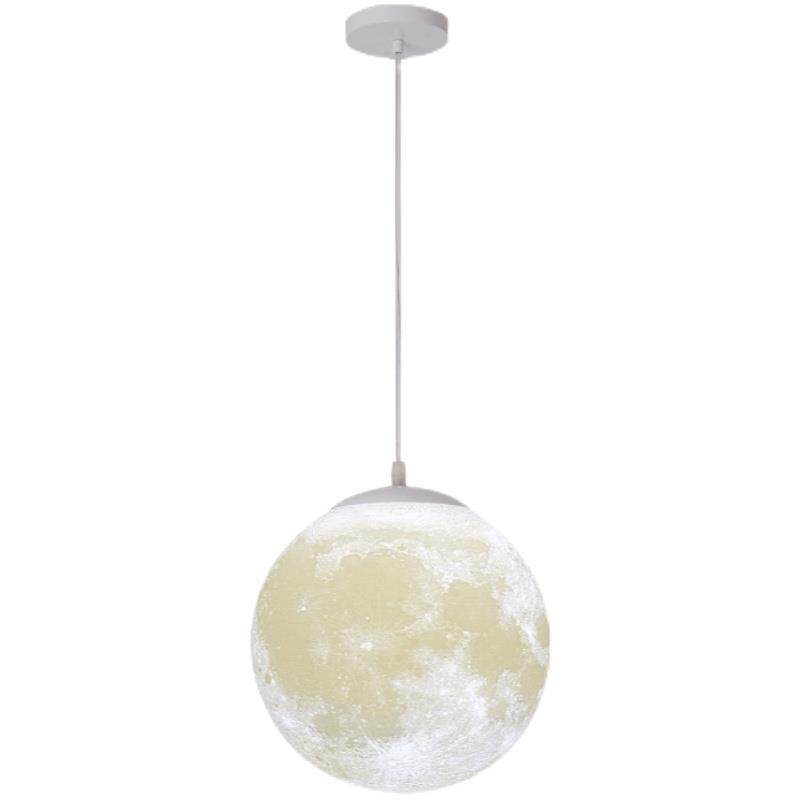 3D打印月球灯北欧设计师服装店橱窗星球灯具创意卧室饭厅月亮吊灯