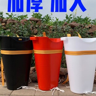 。背水桶粪背全新料熟胶背篓塑料带盖施肥背桶盖子特大号户外专用