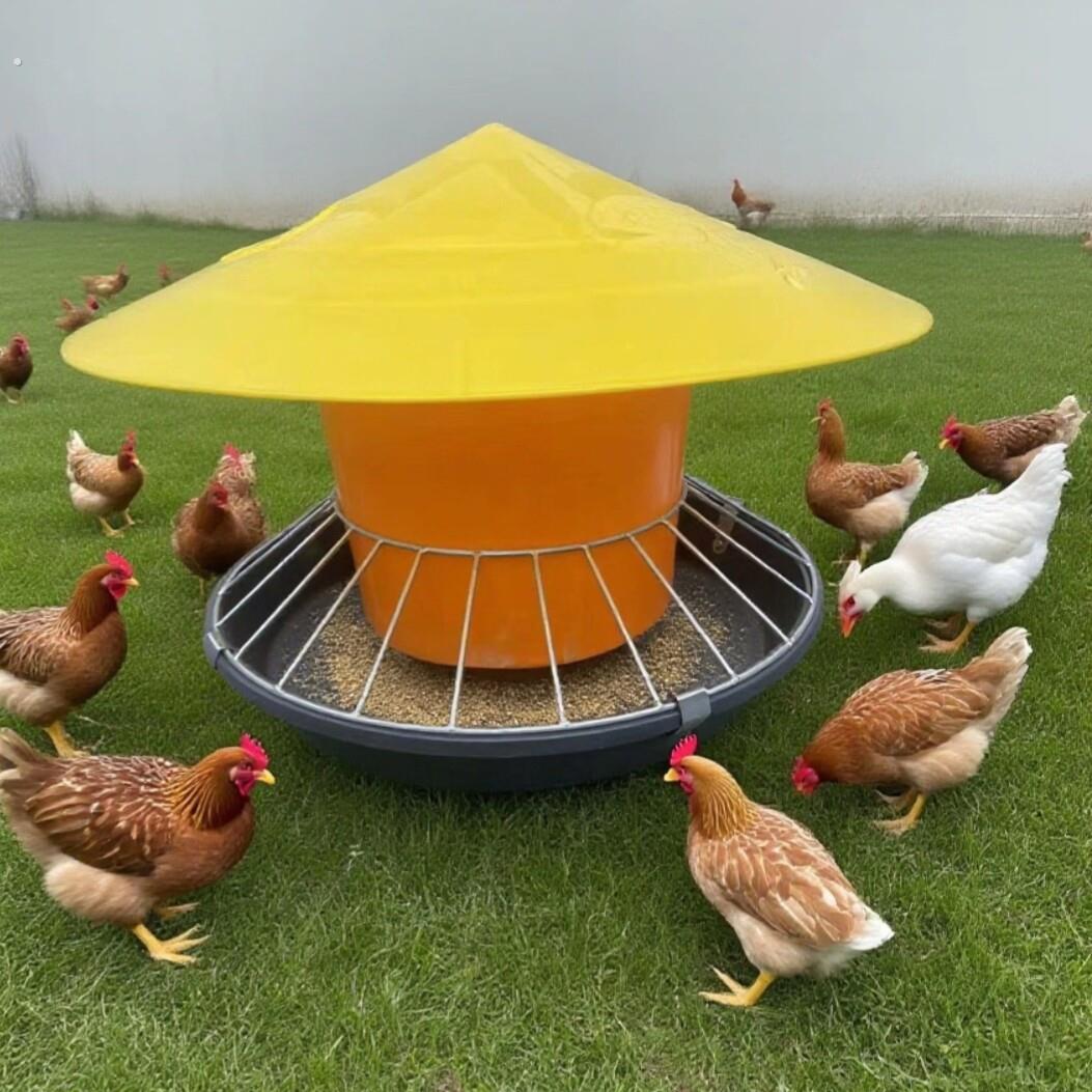 鸡鸭鹅自动下料桶喂水神器养鸡设备用品家禽喝水槽食盆饲料桶食槽