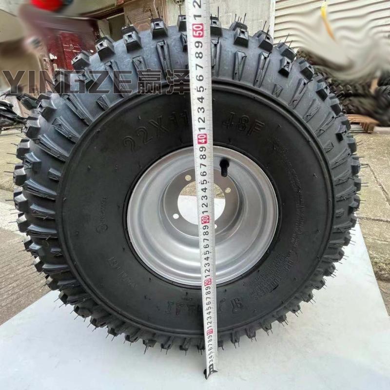 改装四轮卡丁车沙滩车 割草机轮胎22x11-8寸方块轮胎轮毂 宽胎