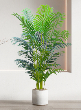 高端轻奢散尾葵仿真绿色植物假花树仿生植物室内装饰摆件大型客厅