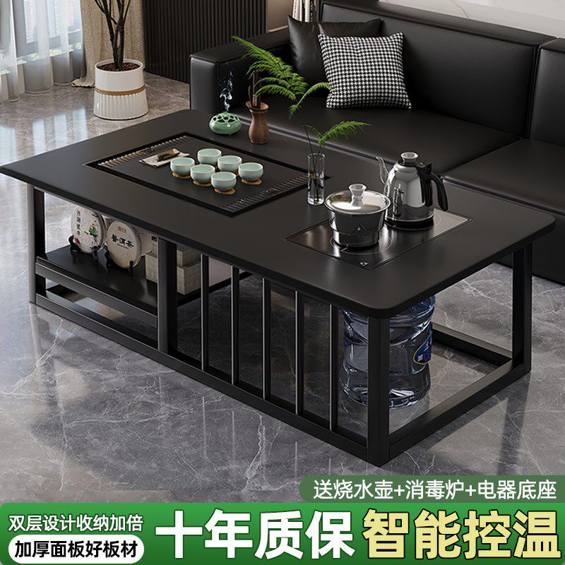 茶几带茶台一体家用茶台办公室泡茶一体机带茶台烧水壶全自动茶几