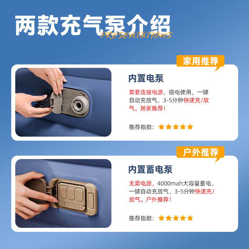 单人1米气垫床打地铺家用双人全自动充气床垫加高便携充气折叠床