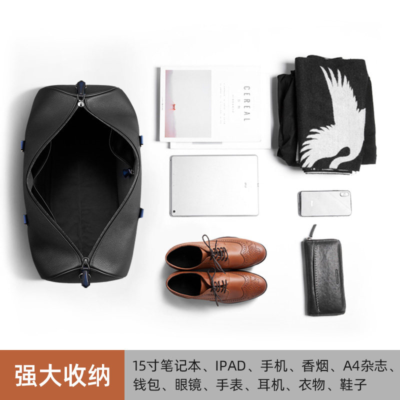 旅行包男真皮大容量新品手提波士顿包商务斜挎复古短途出差行李包