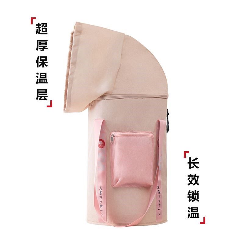 家用加高加热可收纳可折叠帆布旅行深桶泡脚袋恒温小腿过膝便携式