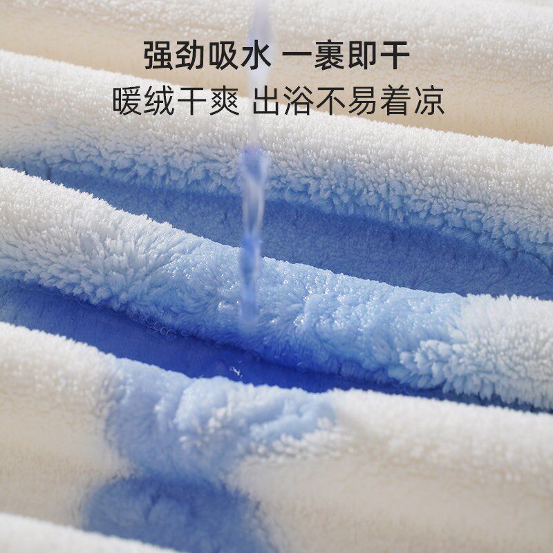 儿童浴巾速干吸水不掉毛婴儿洗澡裹巾男女宝宝连帽斗篷可穿式浴袍