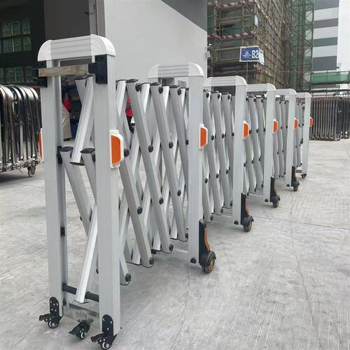 手动推拉伸缩门不锈钢折叠高速移动护栏路障临时施工庭院伸缩围栏