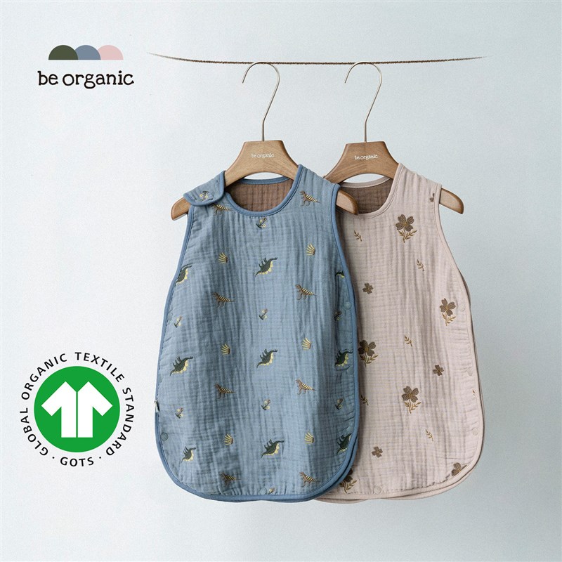 be organic【八层纱布睡袋】GOTS认证有机棉婴幼儿童防踢被新款
