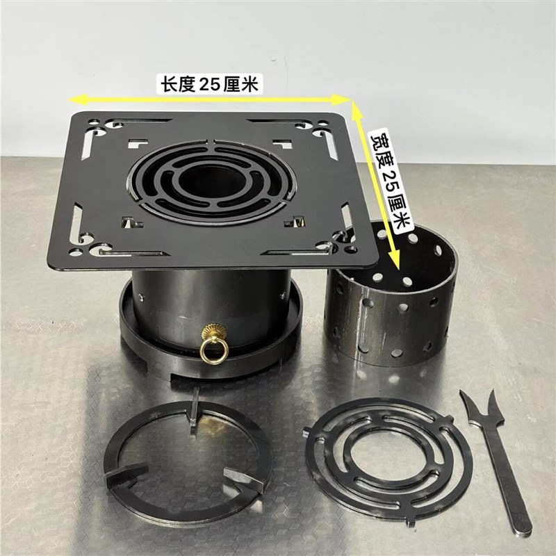 围炉煮茶碳炉木炭煮茶器围炉中式小圆桶铸铁炭炉秋冬养生围炉煮茶