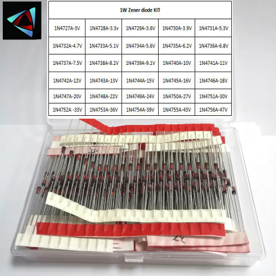 30种600个1W齐纳晶体玻璃稳压二极管1N4727(3V0)-4756A(47V)套装