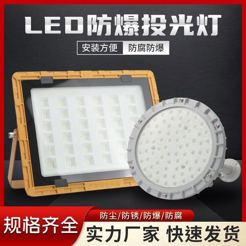 防爆LED油站100W仓库200W车间化工厂防爆50W泛光灯法兰护栏垒德株