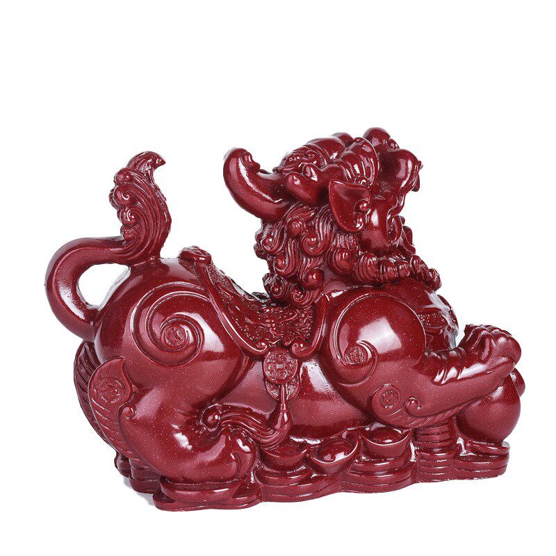朱砂紫金砂貔貅摆件镇的光宅招财大号麒麟瑞兽家居办公工艺品