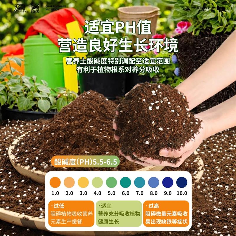 种花营养土养花通用专用花土疏松透气家用土壤种植土长寿花泥月季