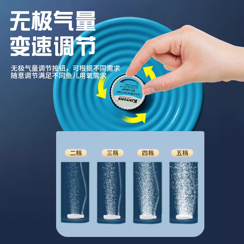 鱼缸氧气泵超静音家用小型无声圆形打氧机家用养鱼专用制氧增氧机