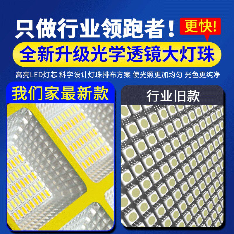 太阳能户外照明灯充电灯工地施工摆摊露营灯大功率室外防水投光灯