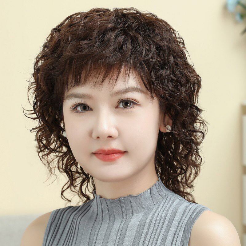 假发女全头套全真发中老年女士妈妈假发长卷发自然蓬松假发套光头