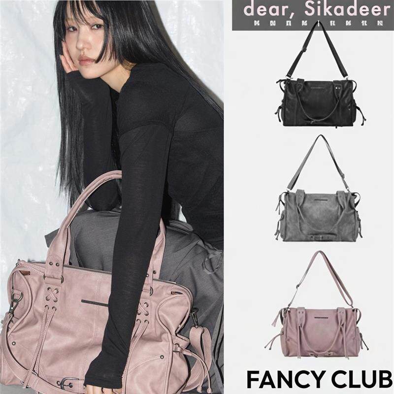 韩国小众FANCY CLUB25新款大容量托特包复古百搭通勤斜挎单肩包