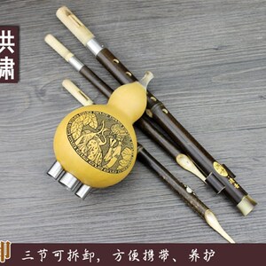 洪啸葫芦丝 三音可拆卸紫竹 初学  教学 考级 音色好 音准好