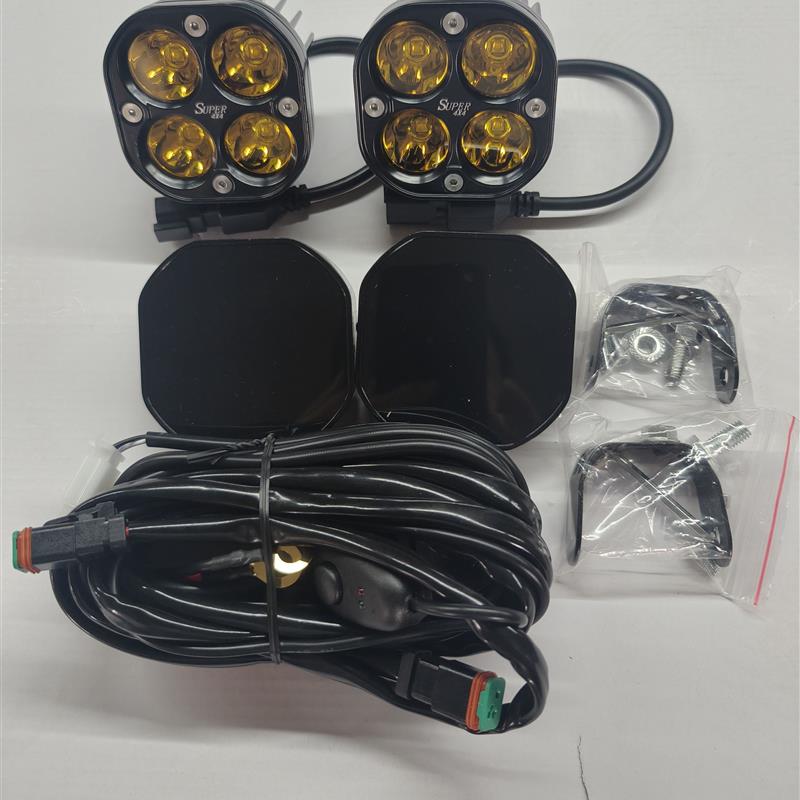 汽车led射灯机盖改装越野车引擎盖卡边支架无损通用A柱超亮防雾灯