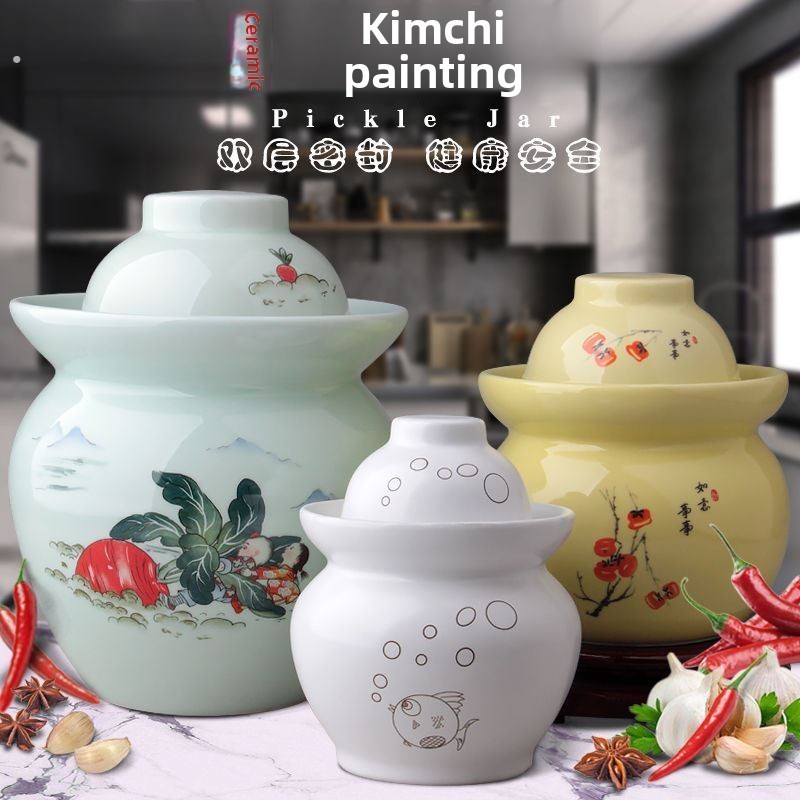 泡菜坛子小迷你小号陶瓷土陶1斤2斤3斤5斤家用腌菜的小缸罐霉豆腐