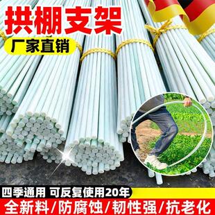 德国拱棚支架大棚拱杆实心玻璃纤维菜地搭棚子种菜支撑杆蔬菜农用
