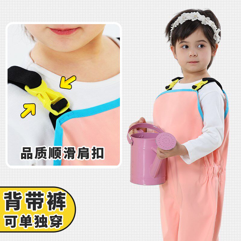 野趣安吉游戏服背带裤套装透气环保连体男女童幼儿园学生防水雨衣