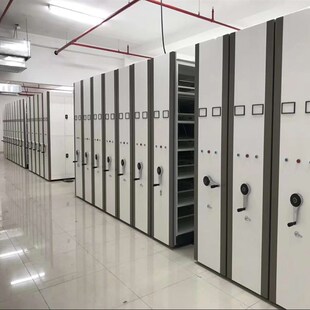 无轨道电动密集架手摇移动轨道钢制智慧智能密集架铁皮文件柜资料