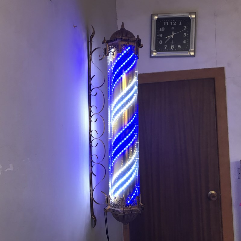 美发转灯LED欧式复古宫灯挂墙发廊转灯防水理发店标志灯包邮