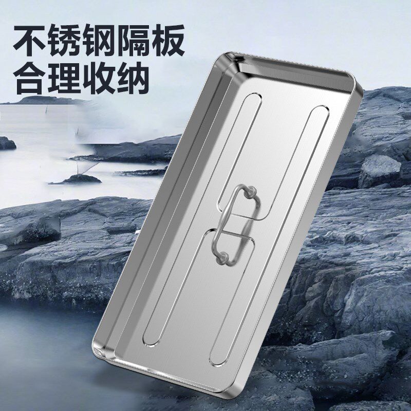 不锈钢工具箱工业级金属收纳盒家用多功能加厚提手五金铁皮箱子