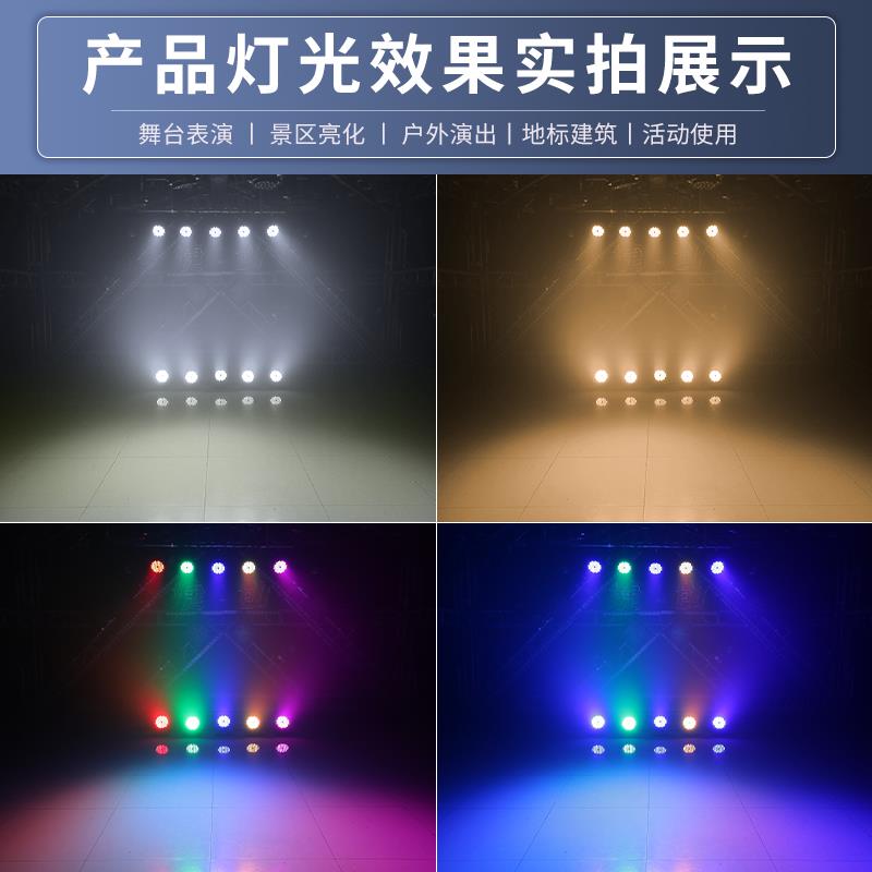 LED防水扁帕灯 全彩54颗3w三合一户外舞台灯 光声控七彩灯 染色灯