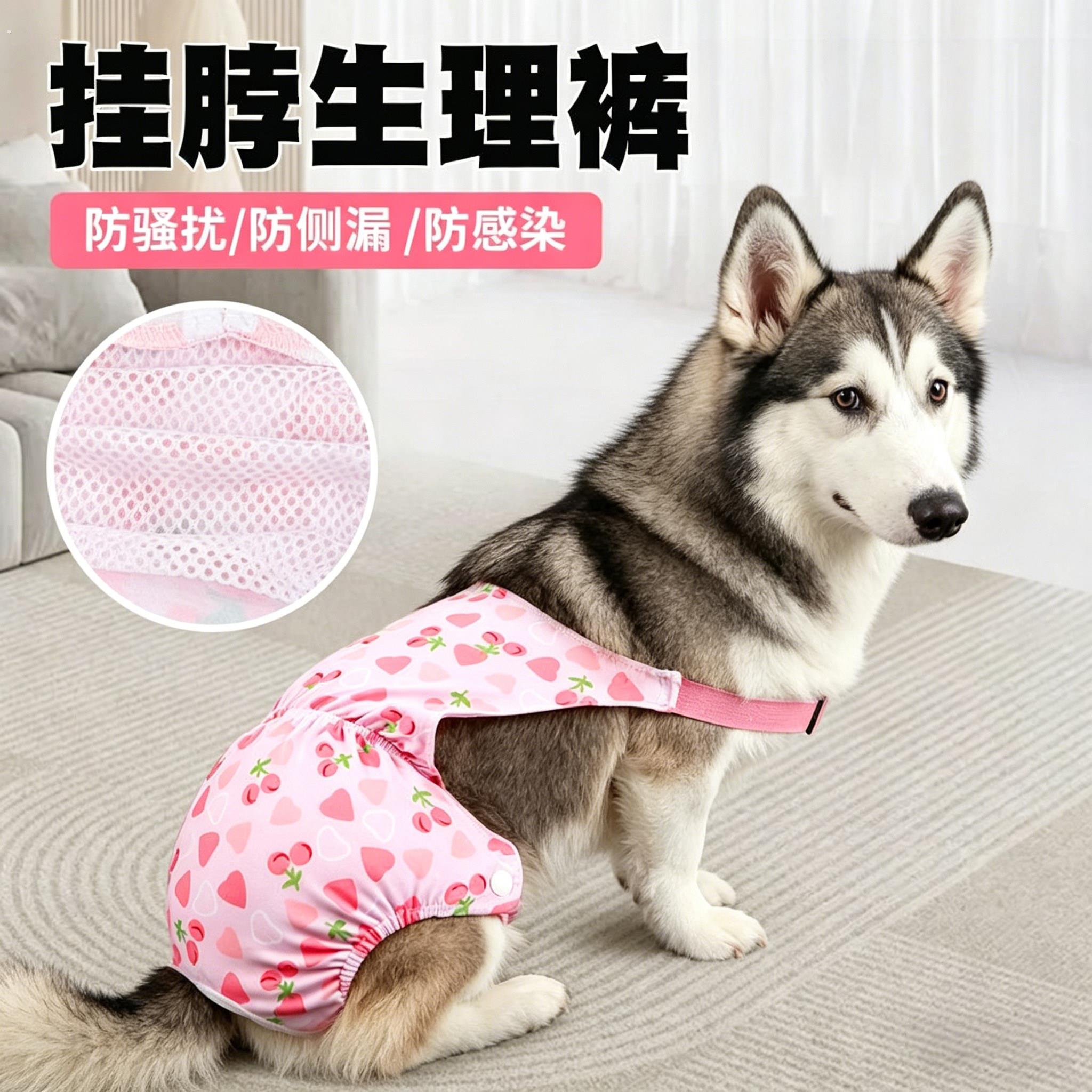 哈士奇专用狗狗生理裤狗宠物母狗生理期安全裤可排泄大型犬护垫女
