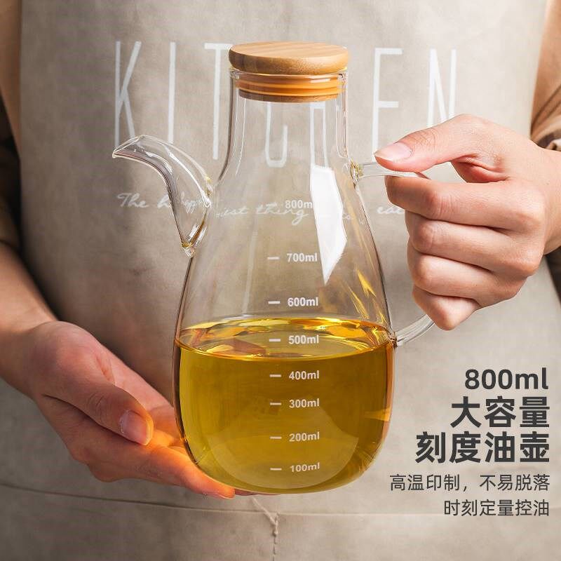 高硼硅玻璃油壶不挂油家用厨房专用香油酱油醋密封防漏空瓶油瓶壶