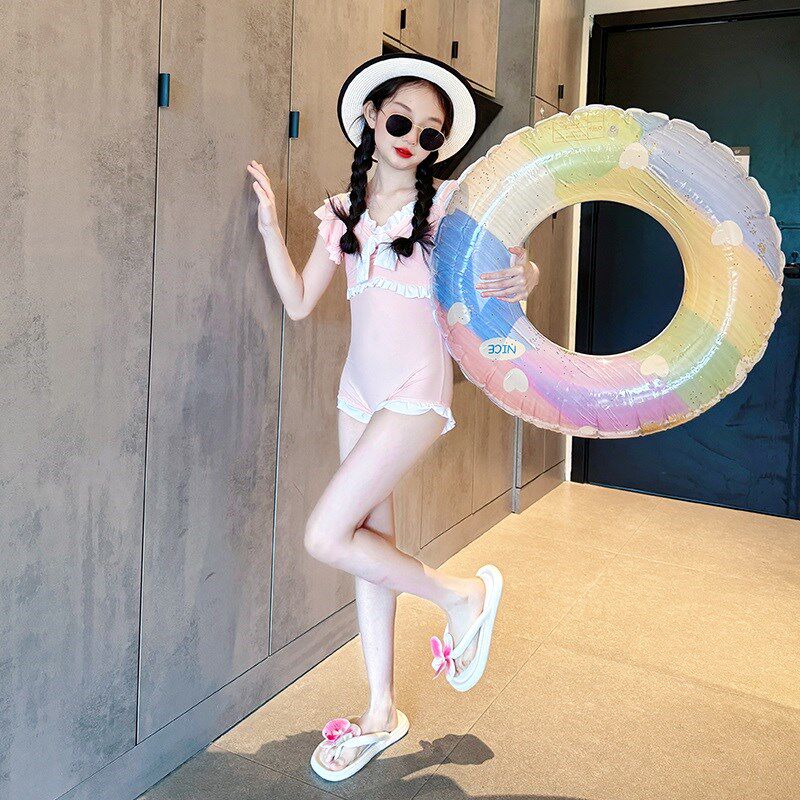 女童泳衣夏季2025新款儿童洋气连体游泳衣12岁小女孩高颜值泳装10