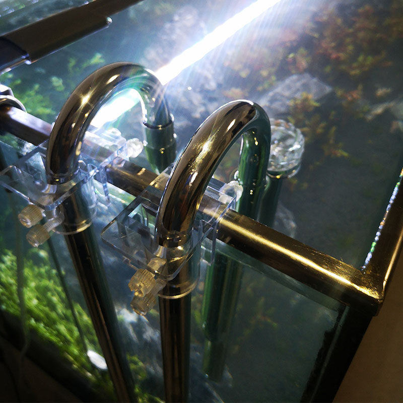 共拓不锈钢除油膜上调节进出水管除油膜器旋转出水口水族箱过滤桶