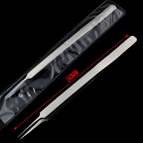 加长特尖精密镊子16CM 特硬维修镊子 无磁尖头夹具直镊子16CM加硬