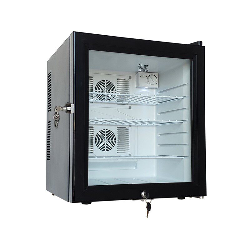 优聪40升学校幼儿园食品留样柜酒店小冰箱双芯片冷藏箱带单锁双锁
